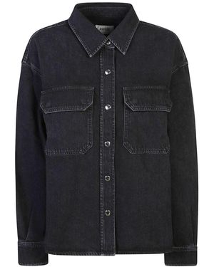 Agolde Drop-shoulder Denim Jacket - Black