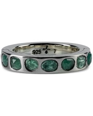 Parts Of 4 Sterling Sistema Emerald Ring - Green