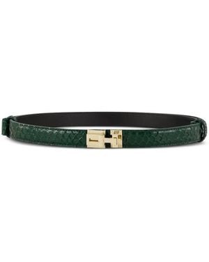 Tom Ford Ceinture En Cuir À Effet Peau De Serpent - Noir