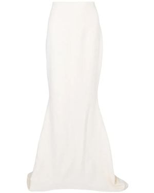 Safiyaa Mermaid-Silhouette Floor-Length Skirt - White