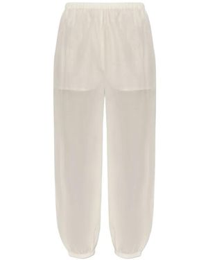 By Malene Birger Lumas Elasticated-Cuff Trousers - White
