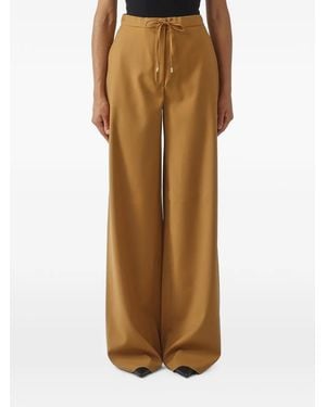 Max Mara Crisma Drawstring Wide-Leg Pants - Natural