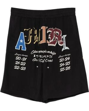 Amiri Graphic Drawstring Shorts - Black
