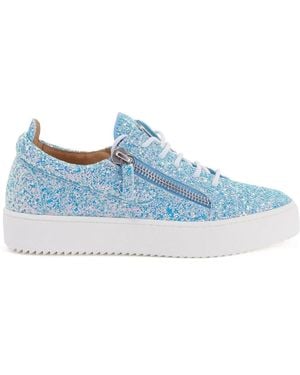 Giuseppe Zanotti Sneakers Gail Con Glitter - Blu