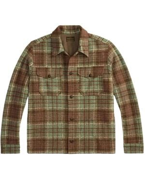 RRL Check-Patterned Cotton Shirt - Green