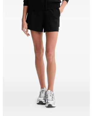 Guess Drawstring Side-Stripe Mini Shorts - Black