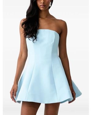 Bardot Nikita Strapless Panelled Mini Dress - Blue