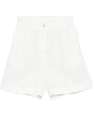 MC2 Saint Barth Maggy Logo-Embroidered Shorts - White