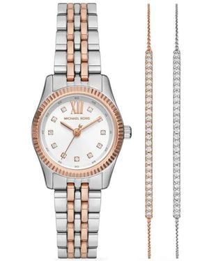 Michael Kors Lexington Armbanduhren-Set 26Mm - Weiß