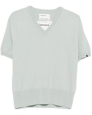 Extreme Cashmere Martina Short-Sleeve V-Neck T-Shirt - White