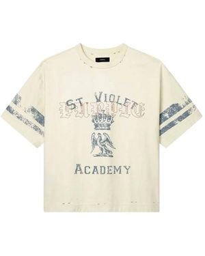 Purple Brand Graphic-Print Distressed T-Shirt - White
