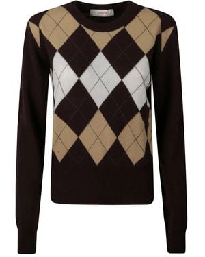 Jucca Diamond-Pattern Sweater - Black