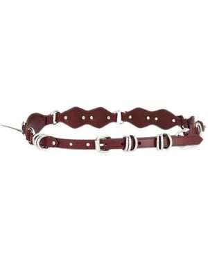 Isabel Marant Bolton Eyelet-Embellished Leather Belt - White