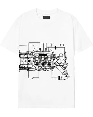 RTA Camiseta Diagram Moto con motivo gráfico - Blanco