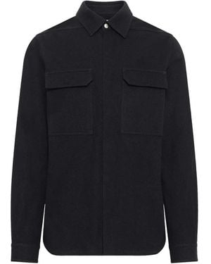 Rick Owens Webbing-Trim Chest-Pocket Shirt - Blue