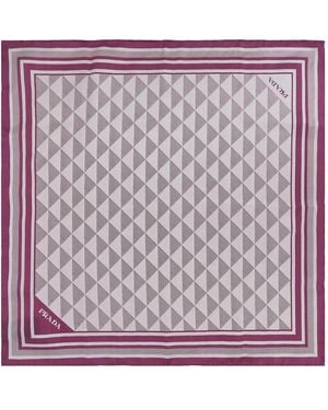 Prada Triangle-Geometric Scarf - Purple