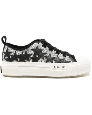 Amiri Glitter Stars Court Sneakers - White