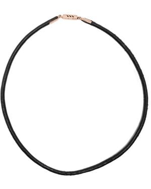 Dezso by Sara Beltran 18K Rose Enamel Necklace - Metallic