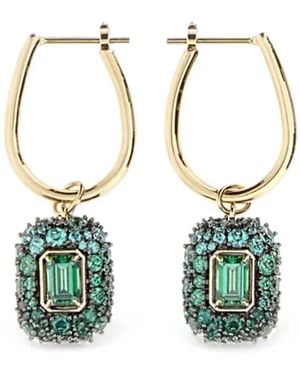 Swarovski Sublima Crystal-Embellished Drop Earrings - Green