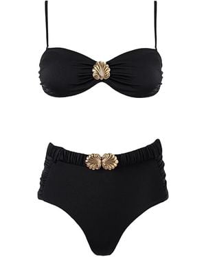 SOFIA ERHAN Bikini Con Detalle De Conchas - Negro