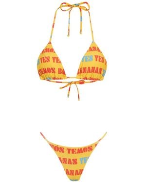 Amir Slama Maillot De Bain Deux Pièces À Imprimé Graphique - Metallic