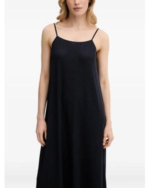 Marc O' Polo Pleated Slip Midi Dress - Black