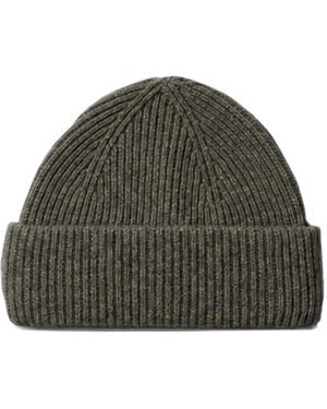 SELECTED Mason Ribbed Beanie Hat - Green