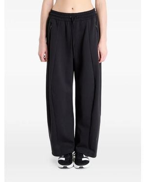 adidas Drawstring-Waist Panelled Track Trousers - Black