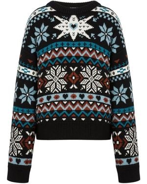Moschino Maglione Fair Isle - Nero