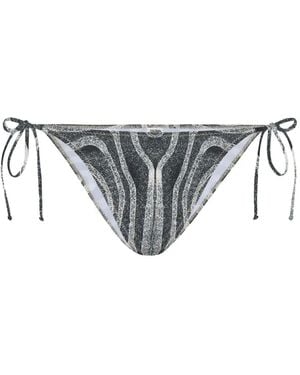 Jean Paul Gaultier Bragas De Bikini Estampadas - Gris