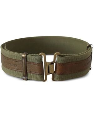 Ermanno Scervino Leather-Trim Belt - Green