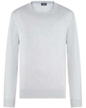 Franzese Collection Ribbed Crew-Neck Jumper - White
