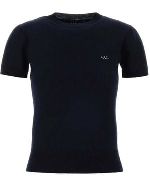 A.P.C. Camiseta Gia Con Logo Bordado - Negro