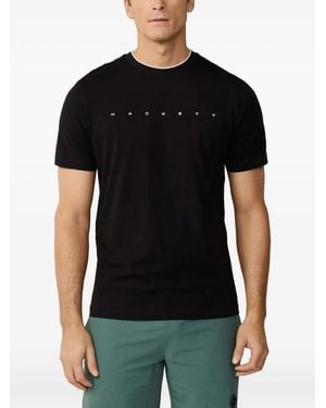 Hackett Logo-Print T-Shirt - Black