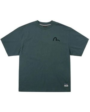 Evisu Logo-Print T-Shirt - Green