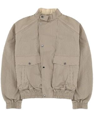 Isabel Marant Vertical-Stripe Short Jacket - Natural