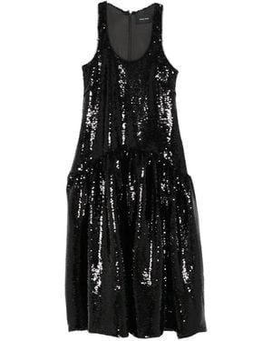 Simone Rocha Sequin-Embellishment Midi Dress - Black