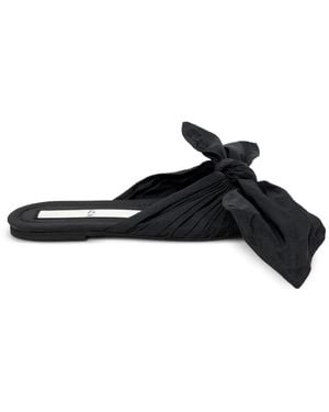 N°21 Bow Flat Sandals - Black