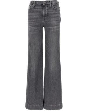 Seven7 High-Waist Five-Pocket Jeans - Grey