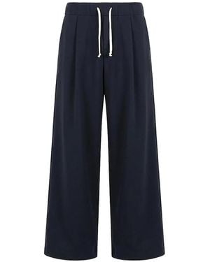 Societe Anonyme Gatsby Drawstring Pleated Trousers - Blue