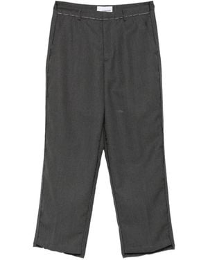 Costumein Gerade Hose Mit Kontrastnähten - Grau