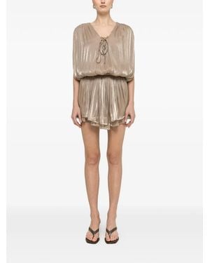 Nissa Pleated Mini Dress - Natural