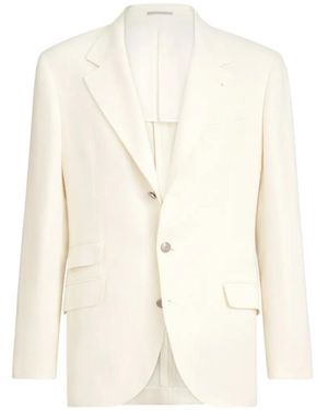 Brunello Cucinelli Single-Breasted Blazer - White