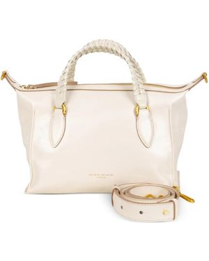 Gianni Chiarini Roxy Braided-Handle Tote Bag - White