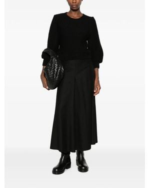 Susanne Bommer Falda Midi Acampanada Con Bolsillo De Parche - Negro