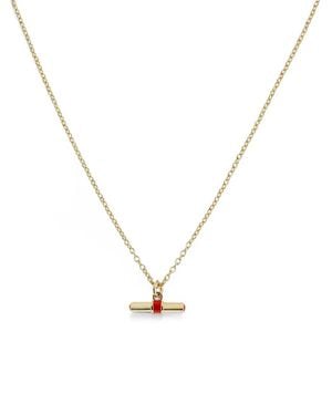 Auree Havana T-Bar Necklace - Metallic