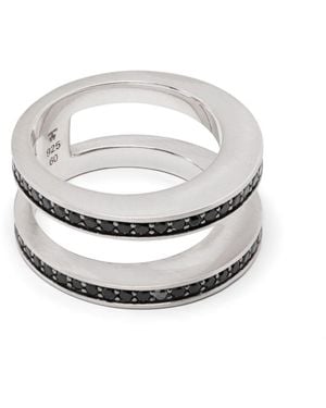 Tom Wood Vault Double Spinel Slip-On Ring - Gray