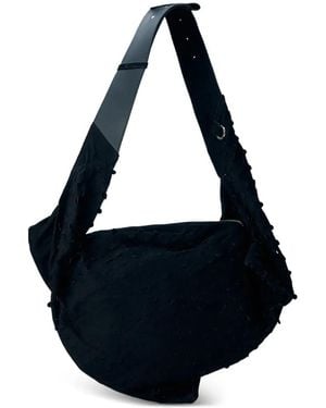 Kiko Kostadinov Fiore Leather-Strap Shoulder Bag - Black