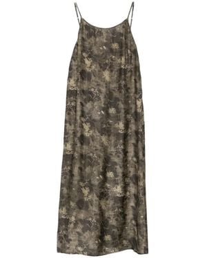 Uma Wang Anaya Floral-Print Midi Dress - Green