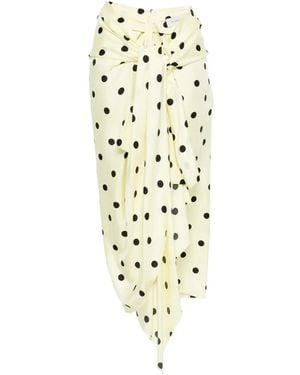Sportmax Spxgentile Polka-Dot Midi Skirt - Metallic